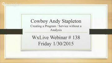WINDEV Webinar #138  - Andy Stapleton - Creating a Program / Service without a Analysis
