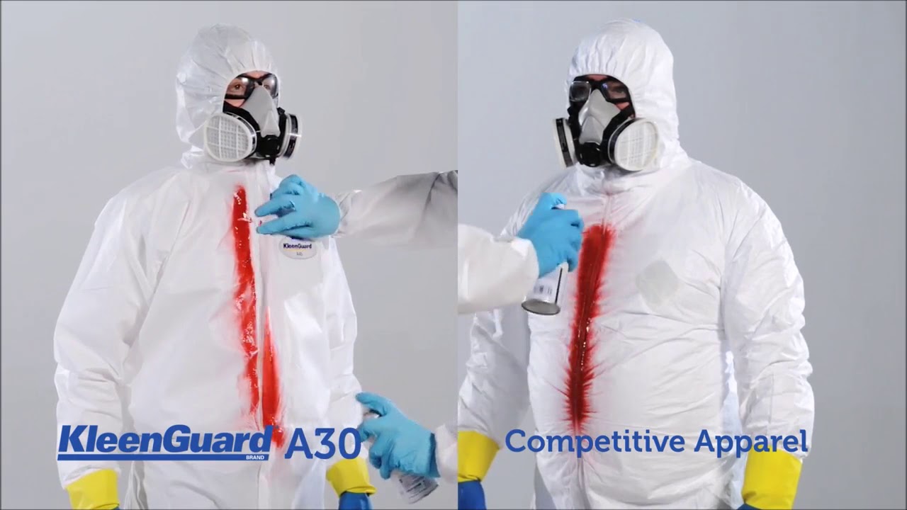 KLEENGUARD A30  тест на проникновение аэрозолей