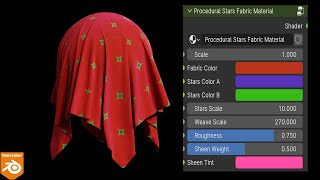 Blender 4.0 Tutorial | Procedural Stars Fabric Material