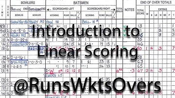 An Introduction To Linear Cricket Scoring