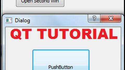 QT C++ GUI Tutorial 5- How to open a new window from a pushbutton in Qt