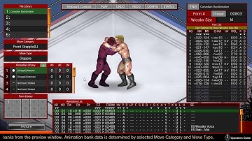 Fire Pro Wrestling World: Move Craft DLC Tutorial Part 17: Animation Library Settings