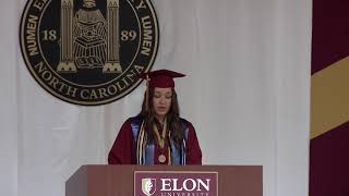 Elon University 2020 Commencement: Class President Noor Irshaidat '20