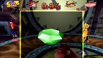 Crash Bash - 200 00% -  Coop - Crash & Coco - (Ring Ding Green Gem) - Dres & Camx