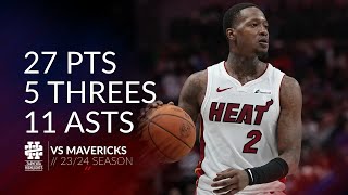 Terry Rozier 27 pts 5 threes 11 asts vs Mavericks 23/24 season