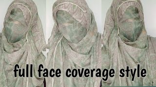 Muslim girls scarf style step by step | how to wear scraf  full face coverage style