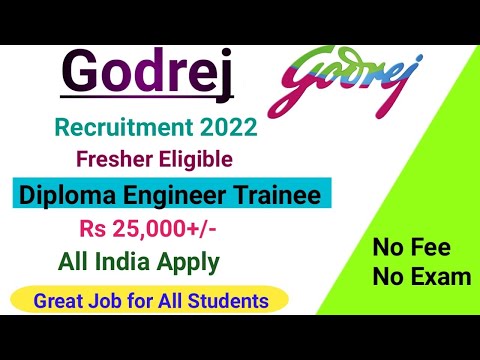 Godrej Group Hiring for freshers 2022/Diploma/BE/ B.Tech /Recruitment 2022/noida jobs/smart Jobs/job