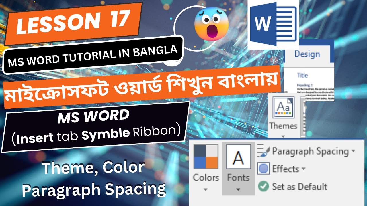 Design Tab Document Formatting Ribbon | MS Word tutorial in Bangla ...