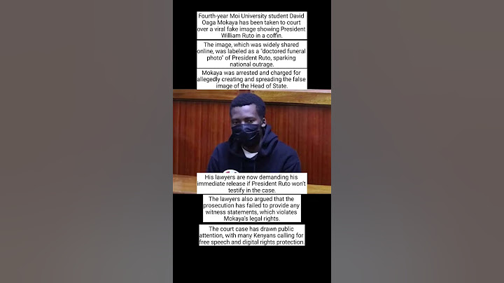 Moi University Student in Court Over Fake Funeral Image of President Ruto | David Oaga Case..