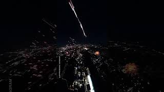 This is what its like to skydive through a fireworks show