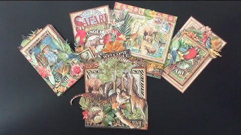 Graphic 45 Safari Adventure Bendi Card - DIY Card Tutorial Part 1/2