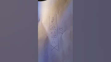 #1 Quadratic Formula Equation Video