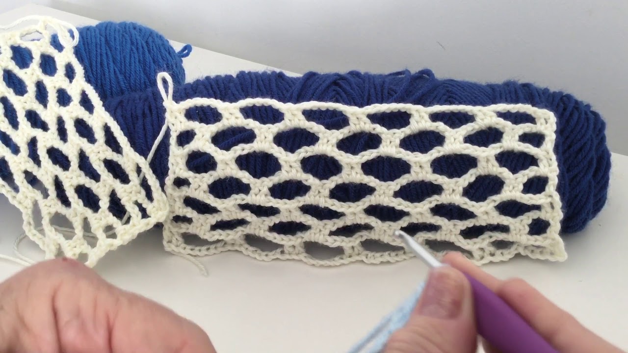 Punto Calado una variación de Punto Red Crochet #28