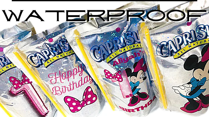 Inspired Waterproof Capri Sun Labels with Inspired Minnie - Canva vs. Word 4 Beginners