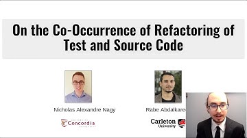 On the Co-Occurrence of Software Refactoring of Test and Source Code (MSR 2022)
