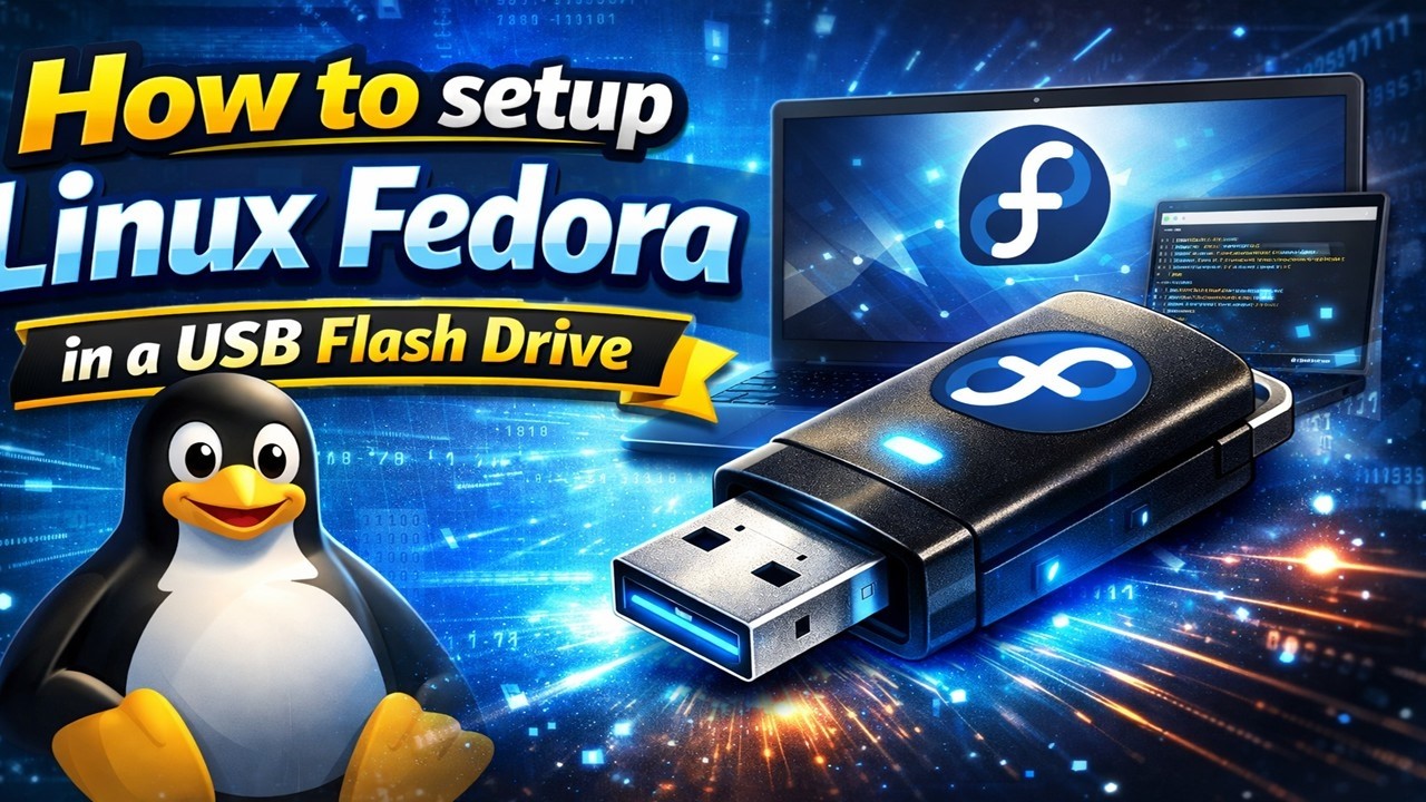 How to setup Linux Fedora in a USB flash Drive - YouTube
