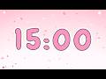 💗 15 Minute Timer | Cute Pink Aesthetic Countdown with Relaxing Lofi Music