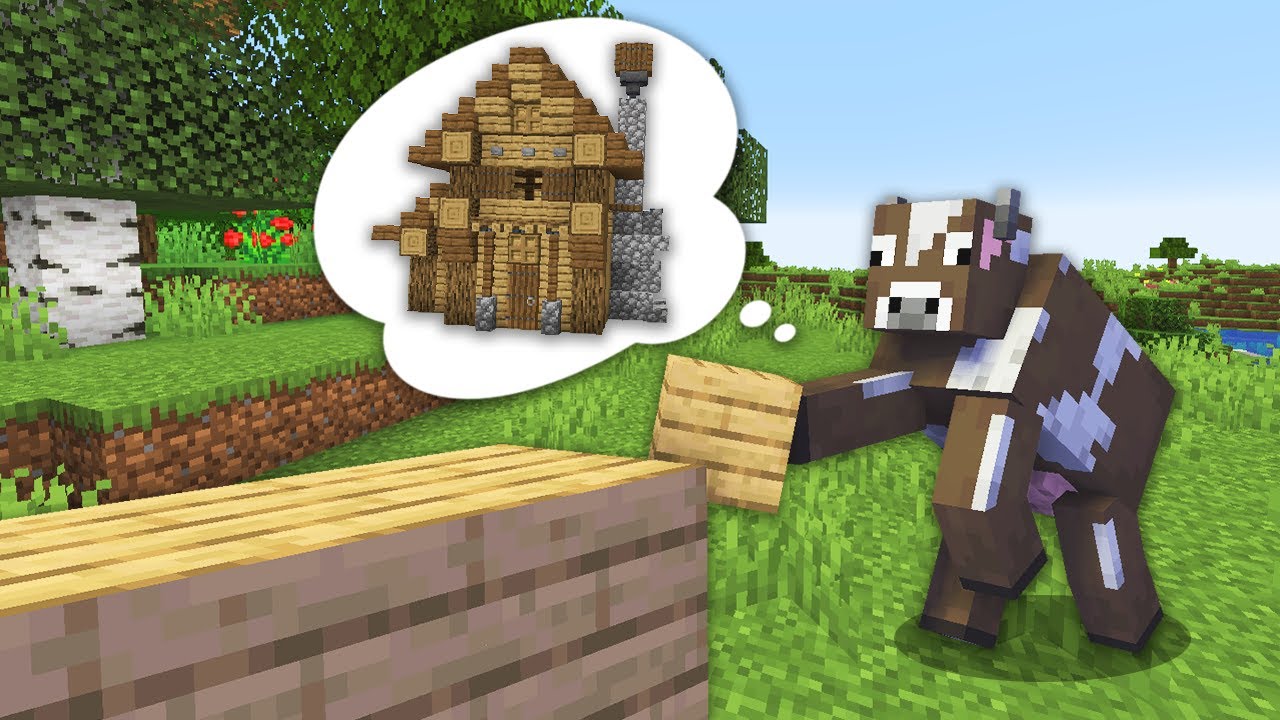 マイクラ 牛が建築するマインクラフト アリクラ 3 Youtube