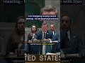 U.N. Emergency Security Council meeting: U.S. and Israel clash with Iran #un #us #israel #iran #news