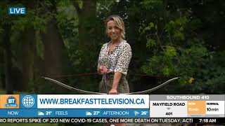 Archery Outside In The Park With Breakfast Television