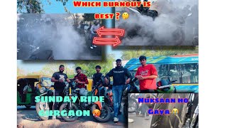 SUNDAY RIDE / BEST BURNOUT 🥵 / VLOG / GURGAON / #vlog #virel #youtube #youtuber