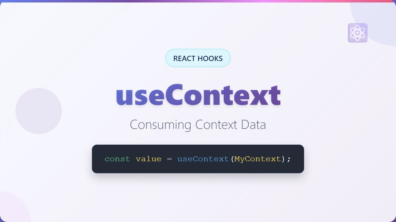 React useContext Hook: Simplify Context Consumption for Beginners - YouTube