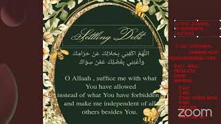 DUA - Avoiding Haram & seeking Halal. or Settling Debt