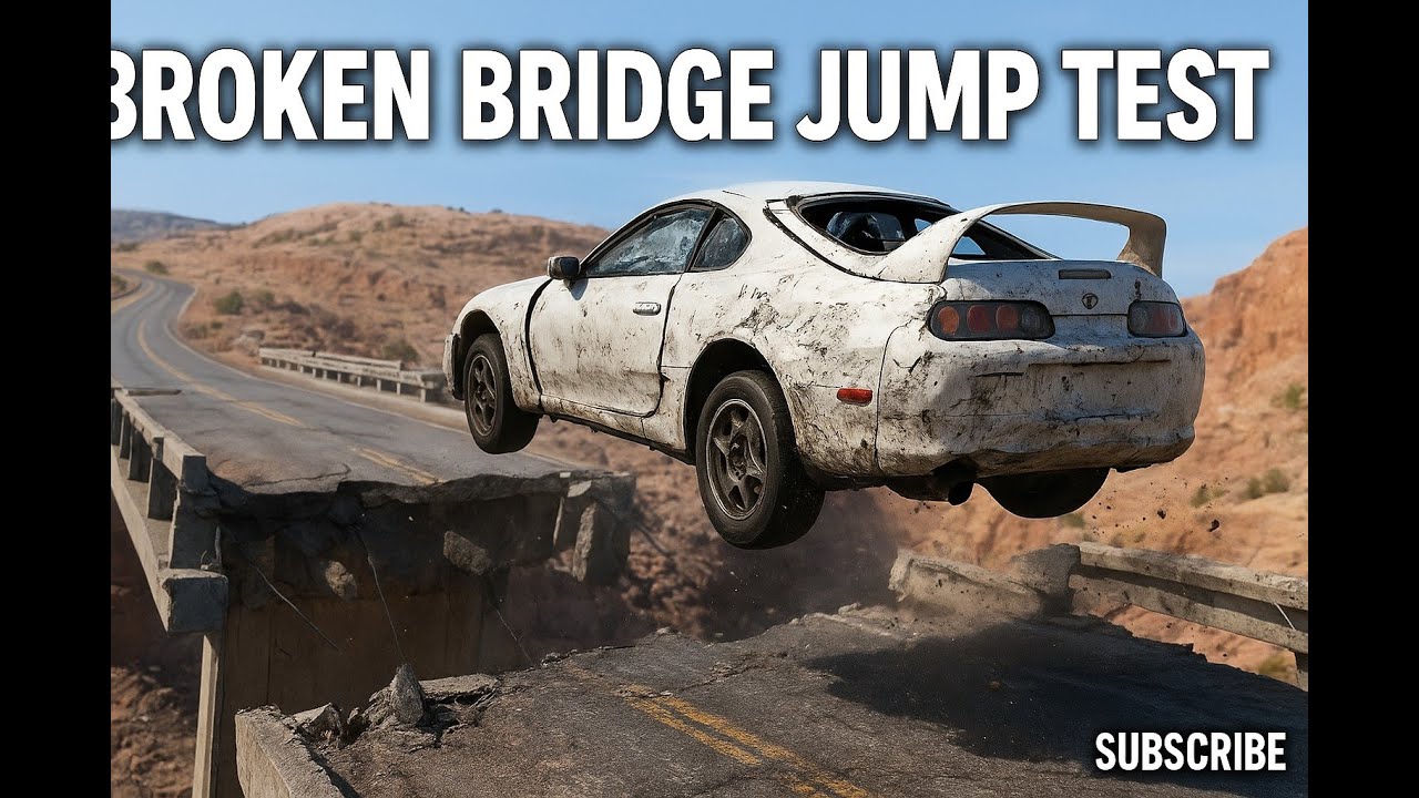 BeamNG Drive - Broken Bridge Jump Test