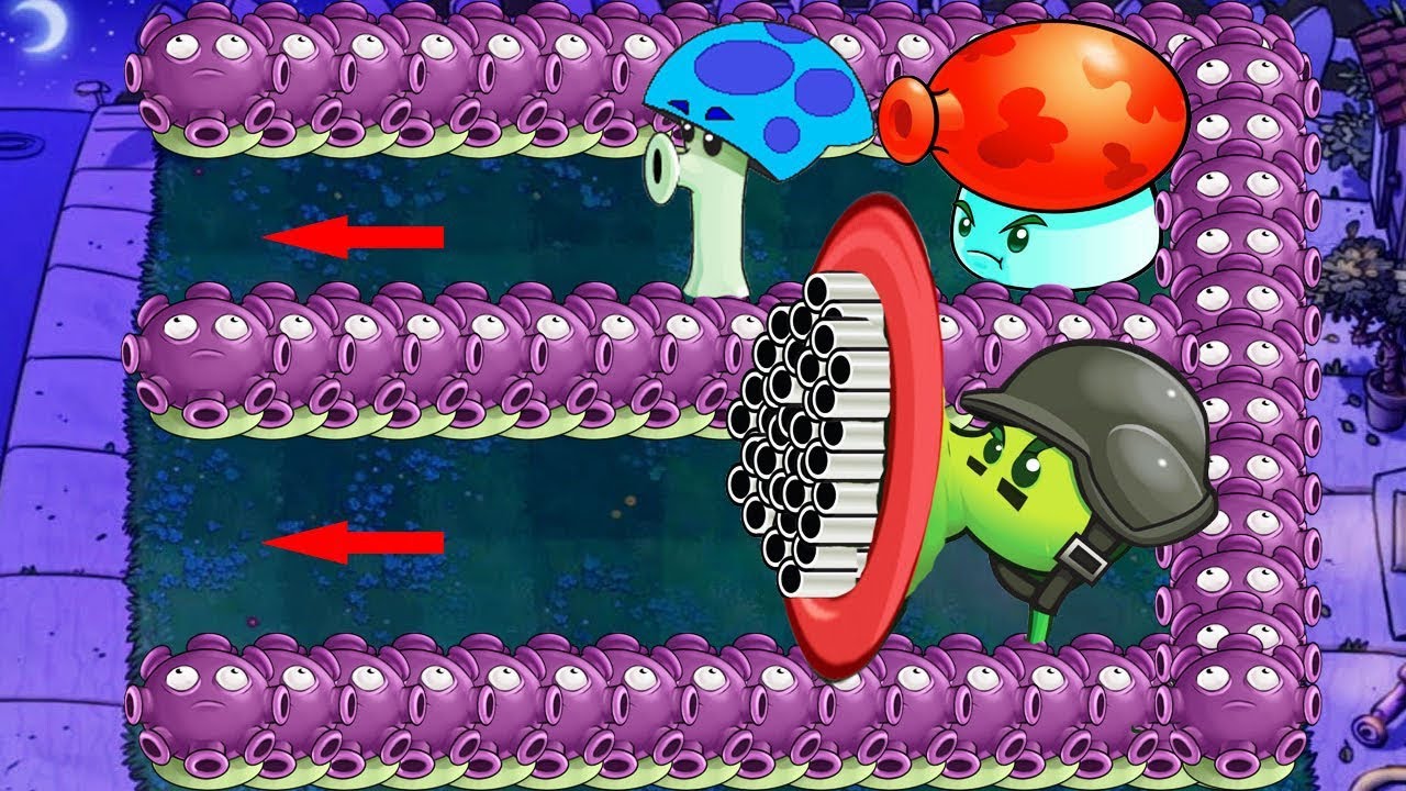 Plants vs Zombies 999 Gatling Pea Vs 99 Team Shroom Vs 99 Giga ...