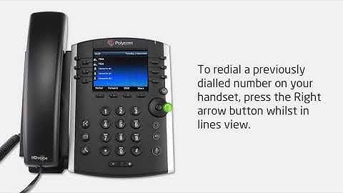 The VoIP Shop Training - Polycom VVX 410 - Chapter 4 Redialling a number