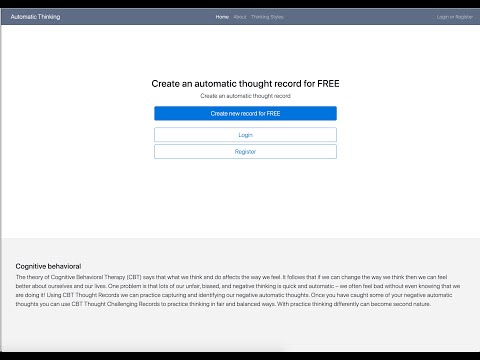Automatic Thoughts - Build using Angular and Loopback.io