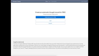 Automatic Thoughts - Build using Angular and Loopback.io