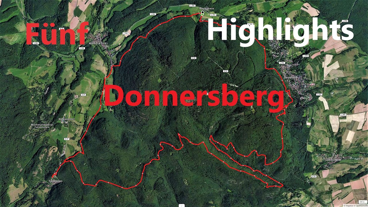 Wandern in der Pfalz - Um den Donnersberg zu fünf Highlights(8/2020, 4k)
