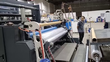 Automatic paper core loading system work video for stretch film machine
