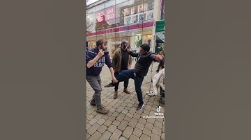 charlie veitch kicks racist #palestine #charlieveitch #protest