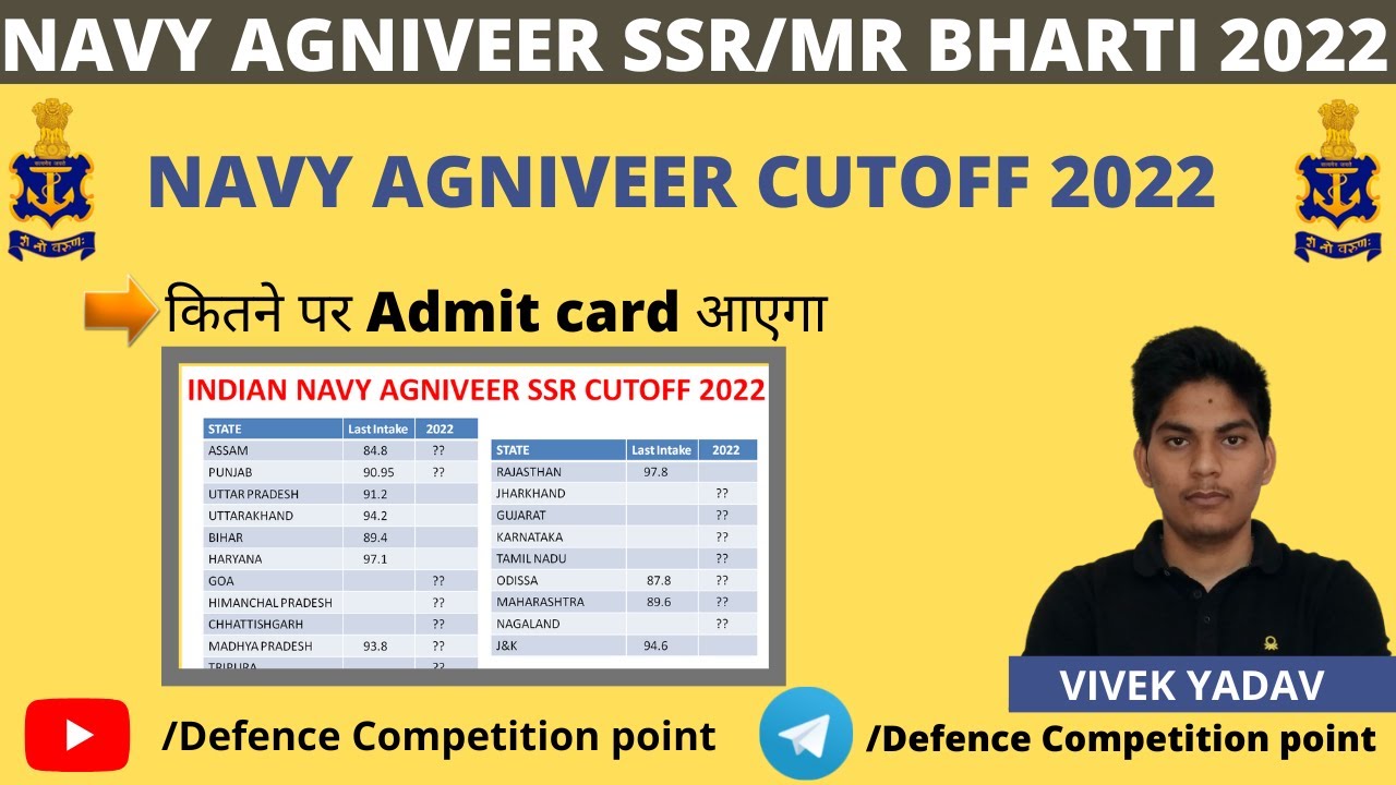 NAVY SSR AGNIVEER ADMIT CARD CUT OFF 2022 |NAVY AGNIVEER ADMIT CARD KAB AAYEGA|VIVEK SIR