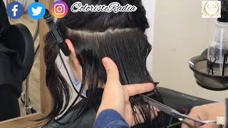SUPER haircut coupe carré قصة شعر كاري  RADIACOLORISTE