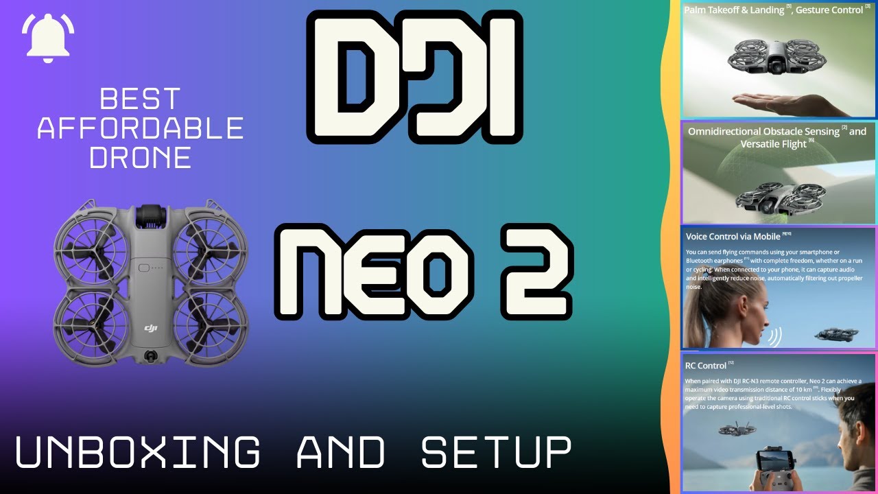 DJI Neo 2 Fly More Combo Unboxing Full Setup Guide (Android) | Modes ...