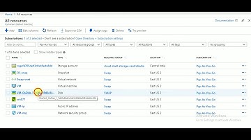 Azure : Create a snapshot from the Disk