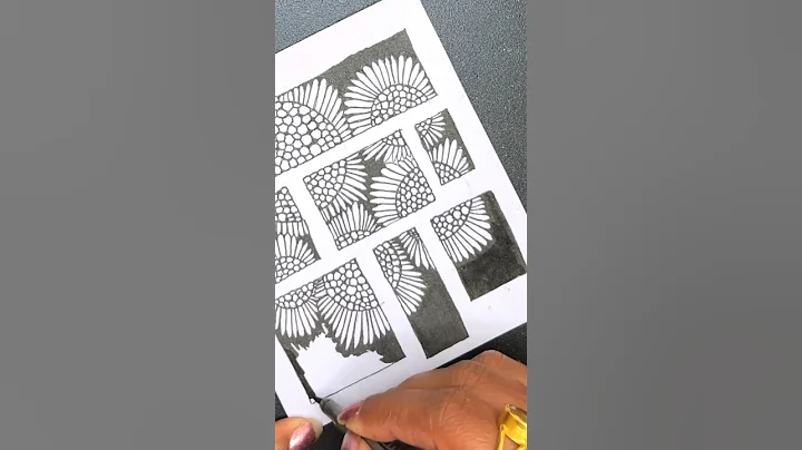 Stress Relief Zentangle Pattern 🌸 #shorts #youtubeshorts #zentangle #shortsfeed #easyart #trending