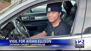 Vigil held at Jackson County Courthouse to remember Aidan Ellison