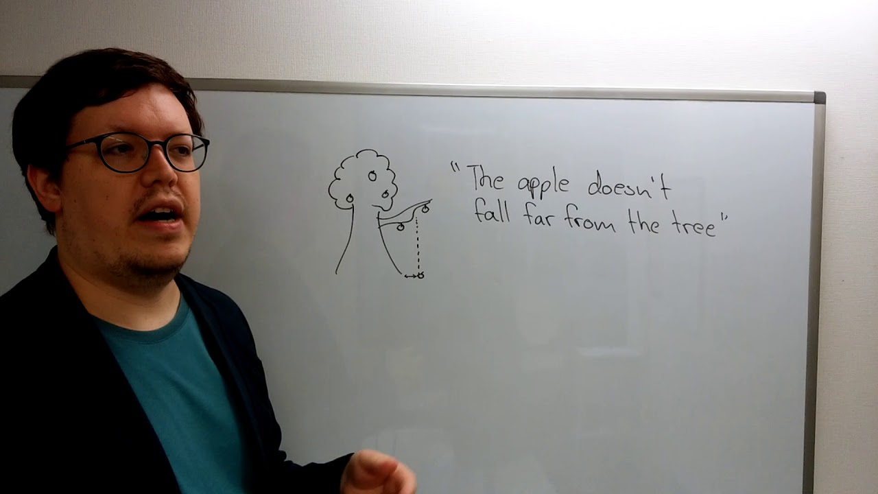 英語ことわざ The Apple Doesn T Fall Far From The Tree りんごはあまり木から遠いところへは落ちない 説明 アップルｋ Youtube