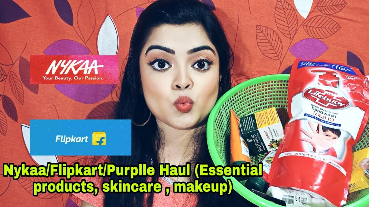 Nykaa/Flipkart/Purplle Haul (Essential products, skincare , makeup) 😘