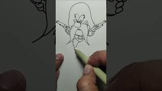 Yosemite Sam🤣 color drawing #cartooncharacter #funnydrawing