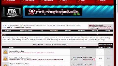 Pansat forum instructions