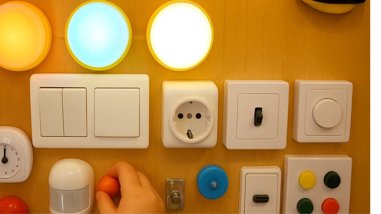 Amazing Busy Board for Kids | Sensory Learning Board with Lights, Switches & Gadgets