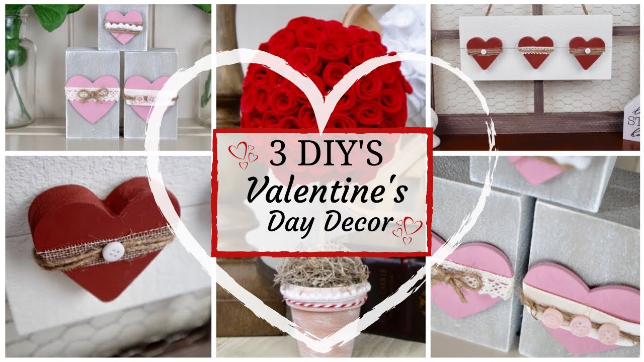 DIY 3 AFFORDABLE Valentine's Day Decor Ideas - YouTube