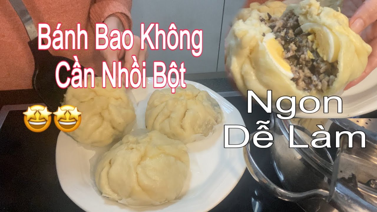 Làm bánh bao nhân thịt bằng bột có sẵn ở siêu thị. Bánh mềm, xốp, ngon, dễ làm | Cuộc sống ở Đức