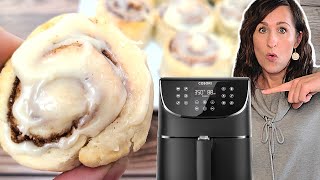 Fast Air Fryer Cinnamon Rolls 3 Ingredient Dough From Scratch