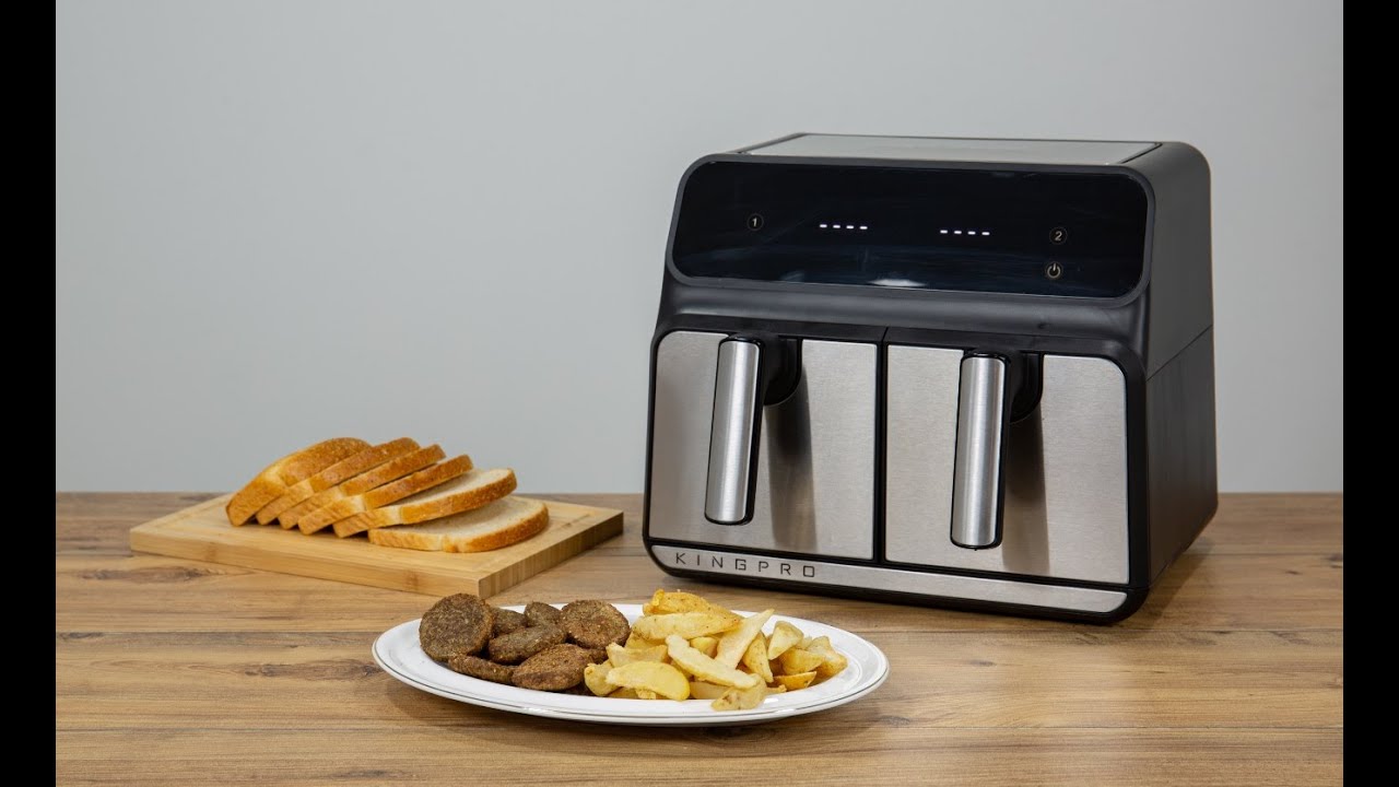 King KYF28 Magicchef Dual Airfryer İle Köfte Patates Pişirdik